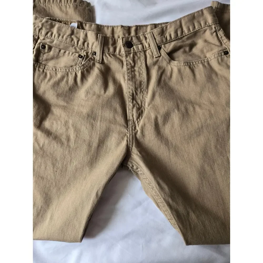 Vintage LEVI STRAUSS & CO. Khaki Straight Leg Grunge Jeans 34W 30L - Picture 8 of 9